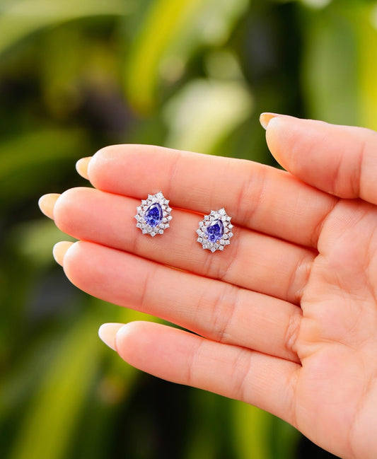 Tanzanite drop earring