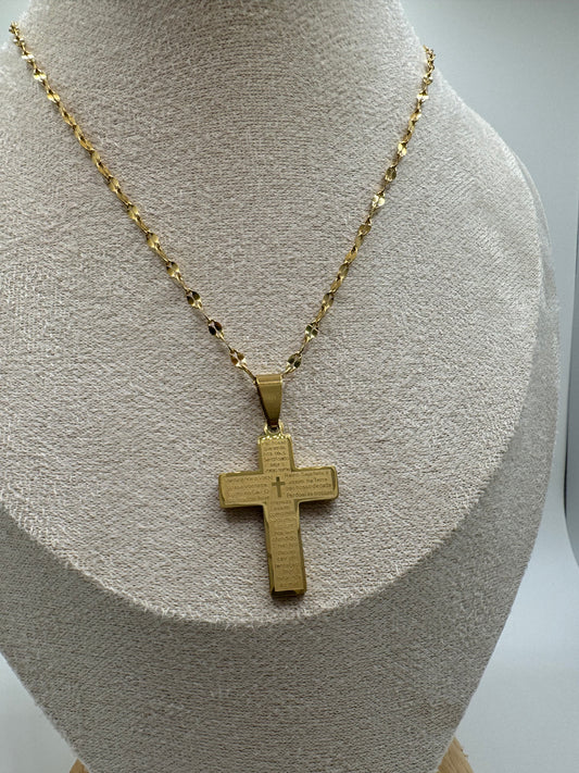 Gold cross pendant