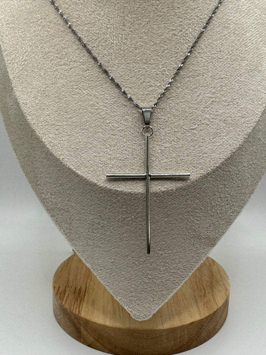 Silver cross pendant M