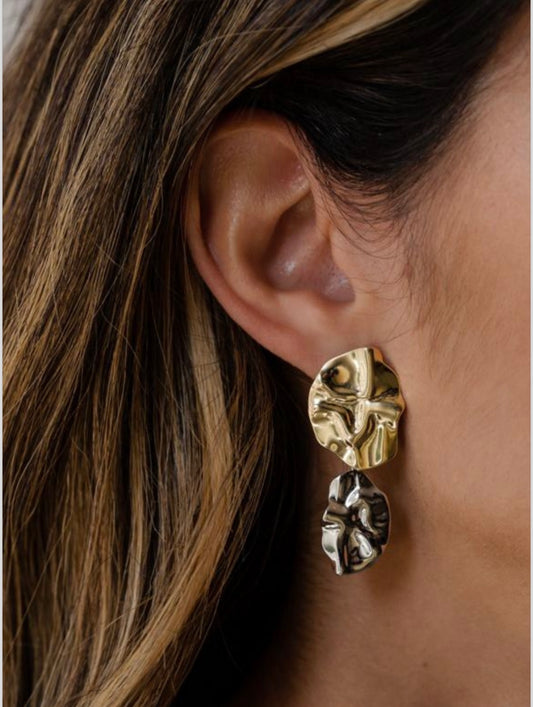 Gold Silver earring